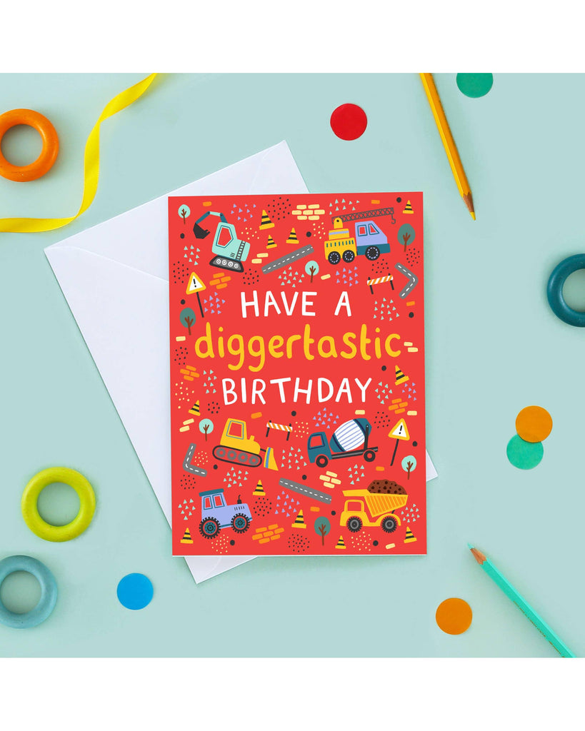Have A Diggertastic Birthday Card, For Boys, Digger Birthday – beautiful greeting card from C&K, an independent lifestyle store in Settle.