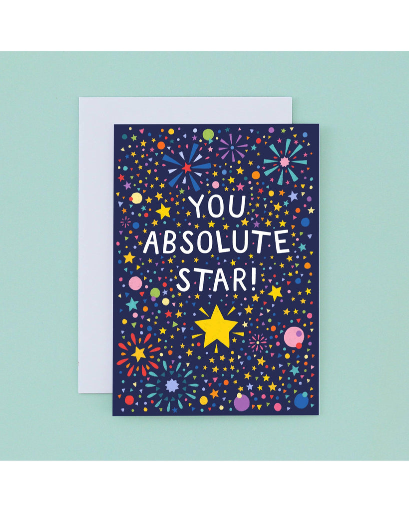 'You Absolute Star' Congratulations Card, Well Done Card – beautiful greeting card from C&K, an independent lifestyle store in Settle.
