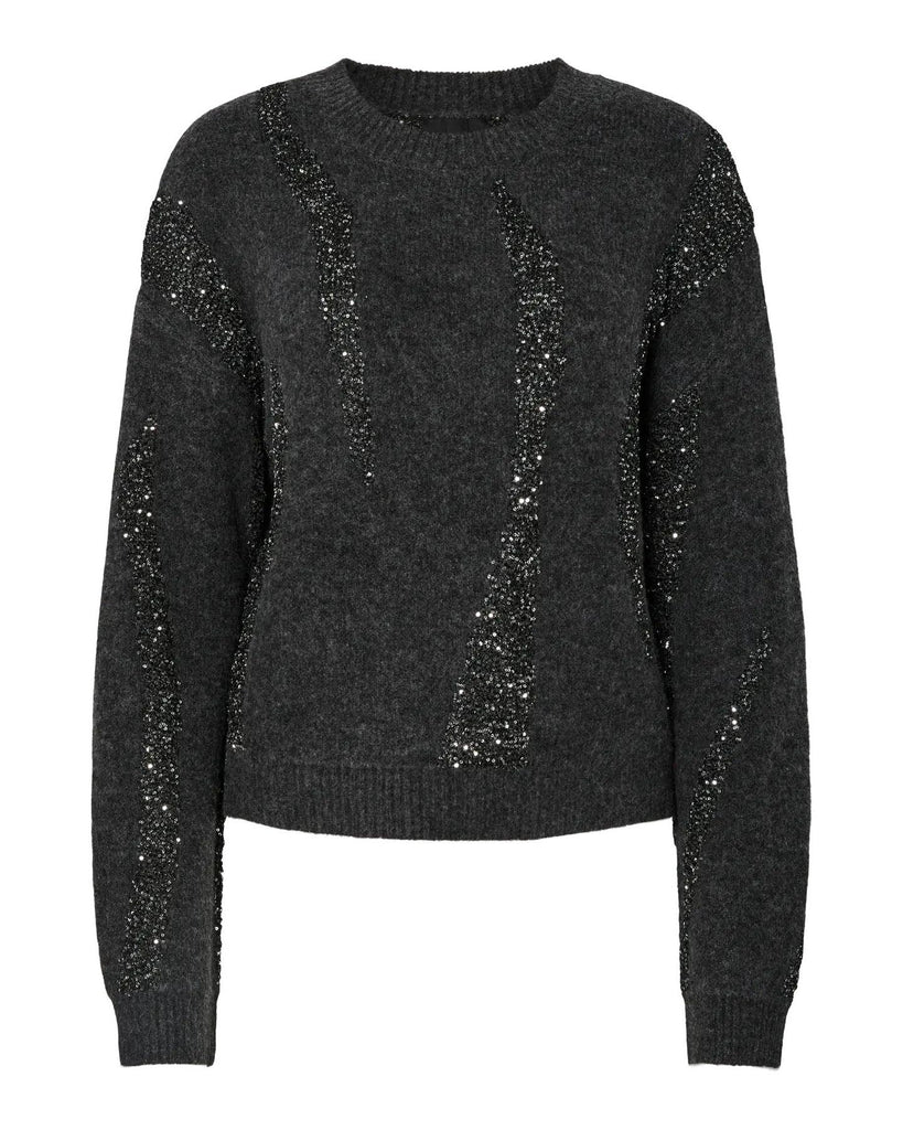 Rada Sequin Grey Knit Jumper – timeless women’s fashion from C&K, an independent lifestyle store in Settle, North Yorkshire.