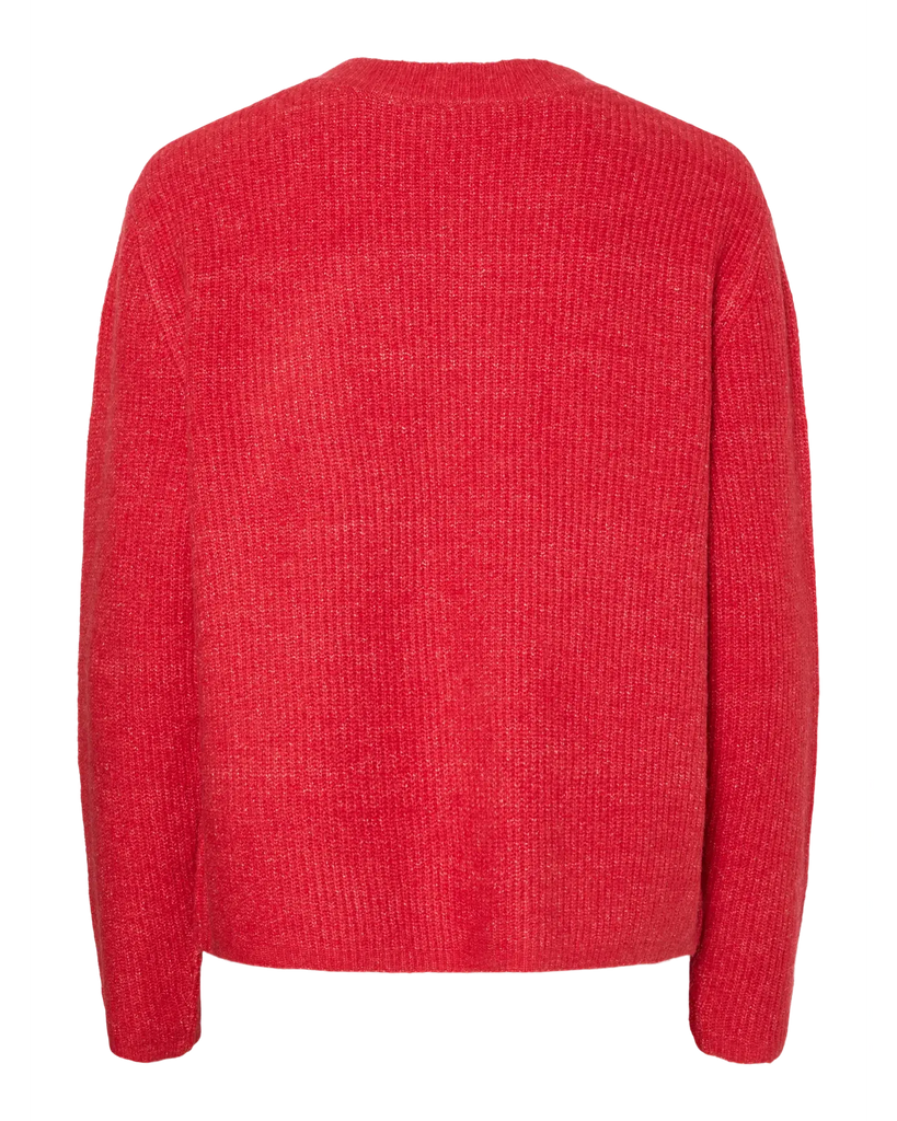 Silly Rev Tie Knit Cardigan - Goji Berry Melange – timeless women’s fashion from C&K, an independent lifestyle store in Settle, North Yorkshire.