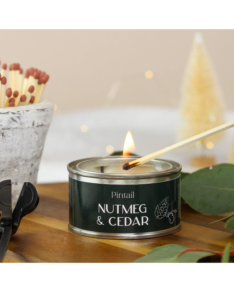 Nutmeg & Cedar Paint Pot Candle – thoughtful gifts and beautiful finds from C&K, an independent lifestyle store in Settle.