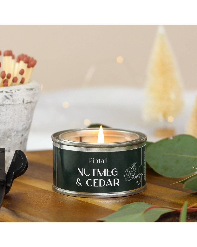 Nutmeg & Cedar Paint Pot Candle – thoughtful gifts and beautiful finds from C&K, an independent lifestyle store in Settle.