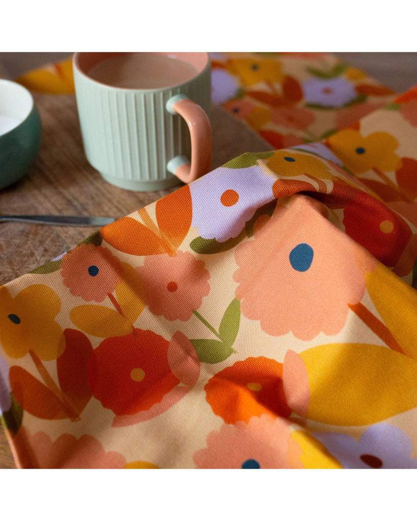 Blooming Tea Towel – beautiful greeting card from C&K, an independent lifestyle store in Settle.