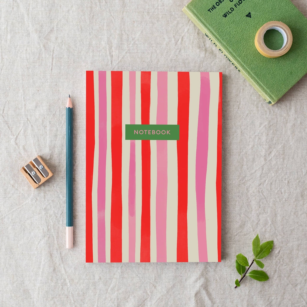 Stripes A5 Notebook – beautiful greeting card from C&K, an independent lifestyle store in Settle.