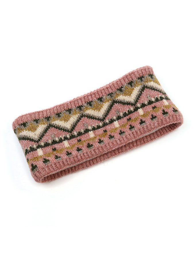 Dusky Pink/Green Mix Cosy Headband – stylish accessories from C&K, an independent lifestyle store in Settle, North Yorkshire.