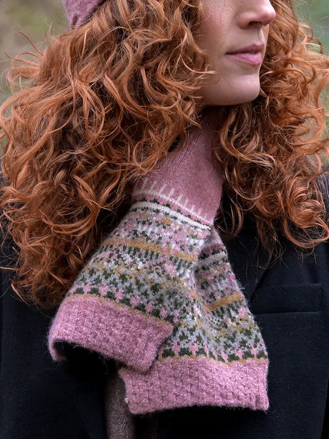 Dusky Pink/Green Mix Pull Thru Scarf – stylish accessories from C&K, an independent lifestyle store in Settle, North Yorkshire.