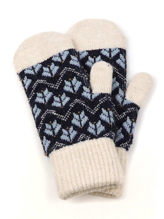 Navy & Cream Mittens – stylish accessories from C&K, an independent lifestyle store in Settle, North Yorkshire.