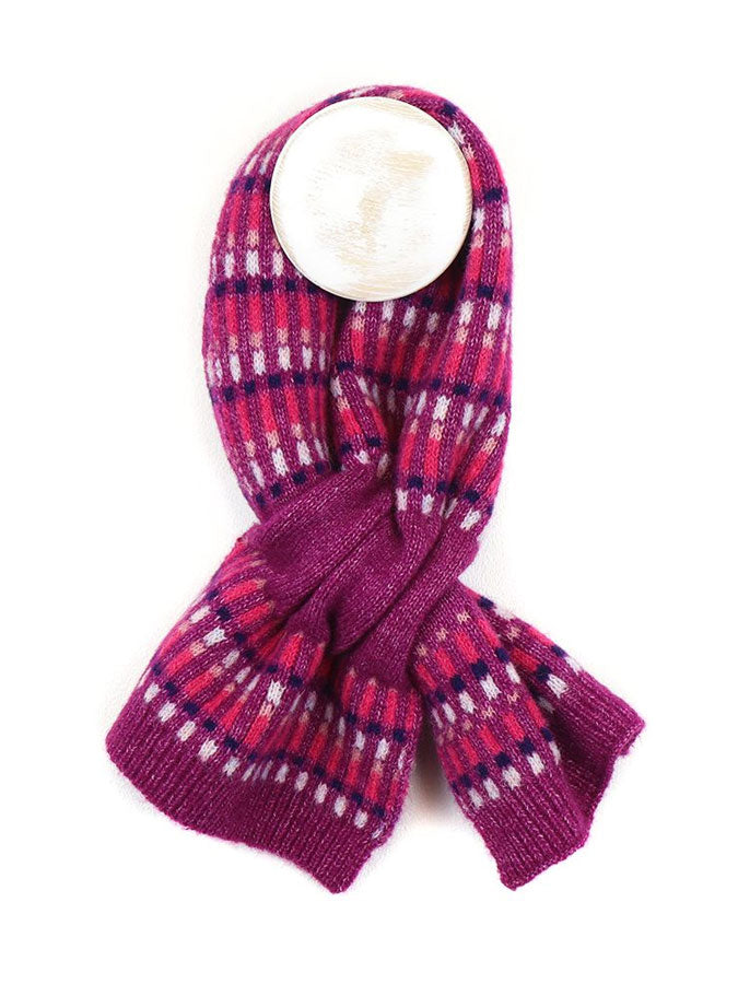 Purple/Fuchsia Firework Pull Through Scarf – stylish accessories from C&K, an independent lifestyle store in Settle, North Yorkshire.