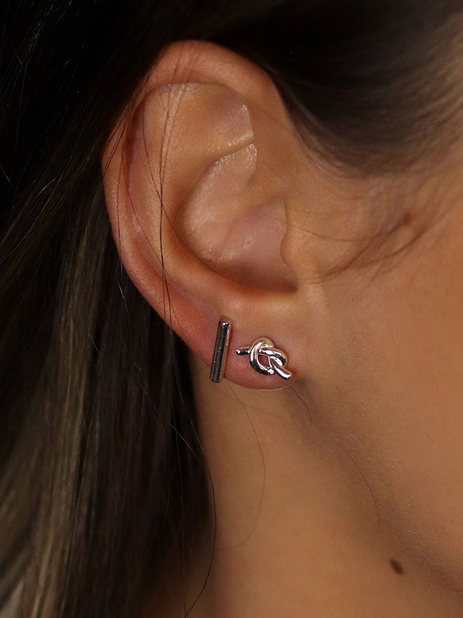 Silver Plated Simple Bar Stud Earrings – stylish accessories from C&K, an independent lifestyle store in Settle, North Yorkshire.