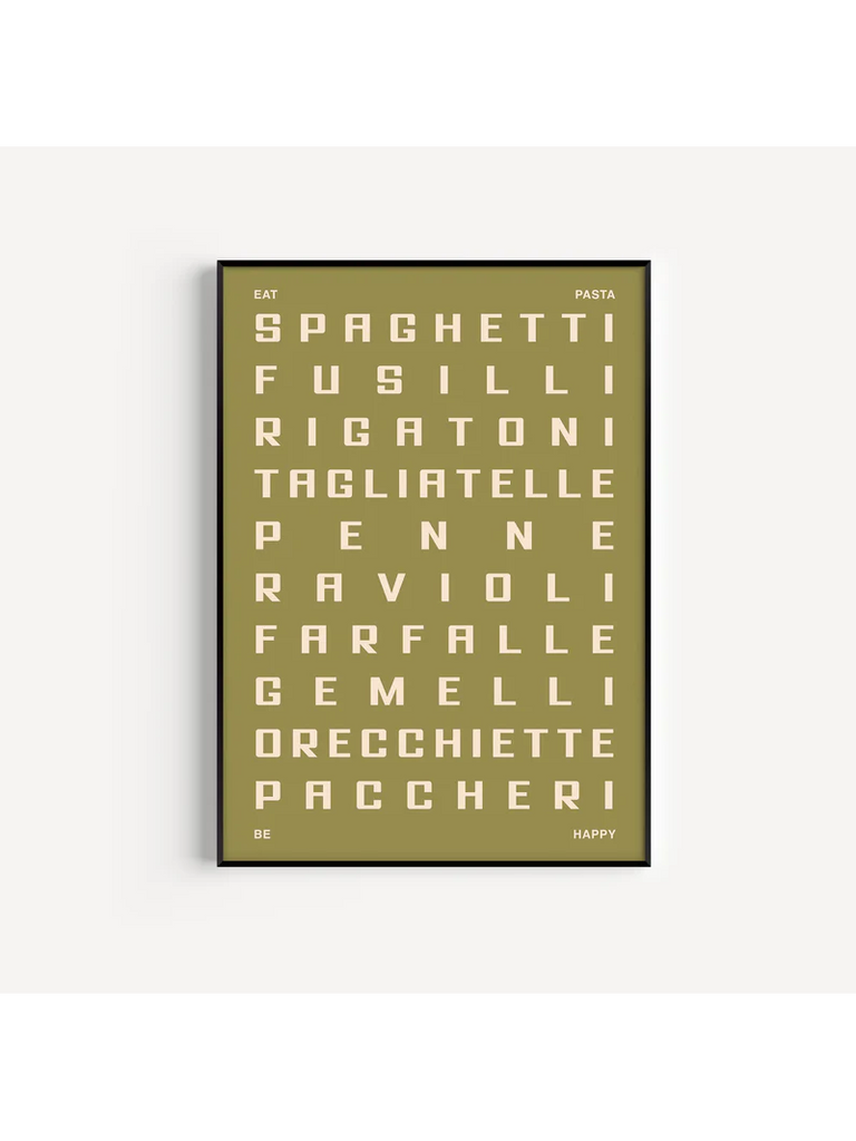 Pasta Guide Print - Kitchen Art – thoughtful gifts and beautiful finds from C&K, an independent lifestyle store in Settle.
