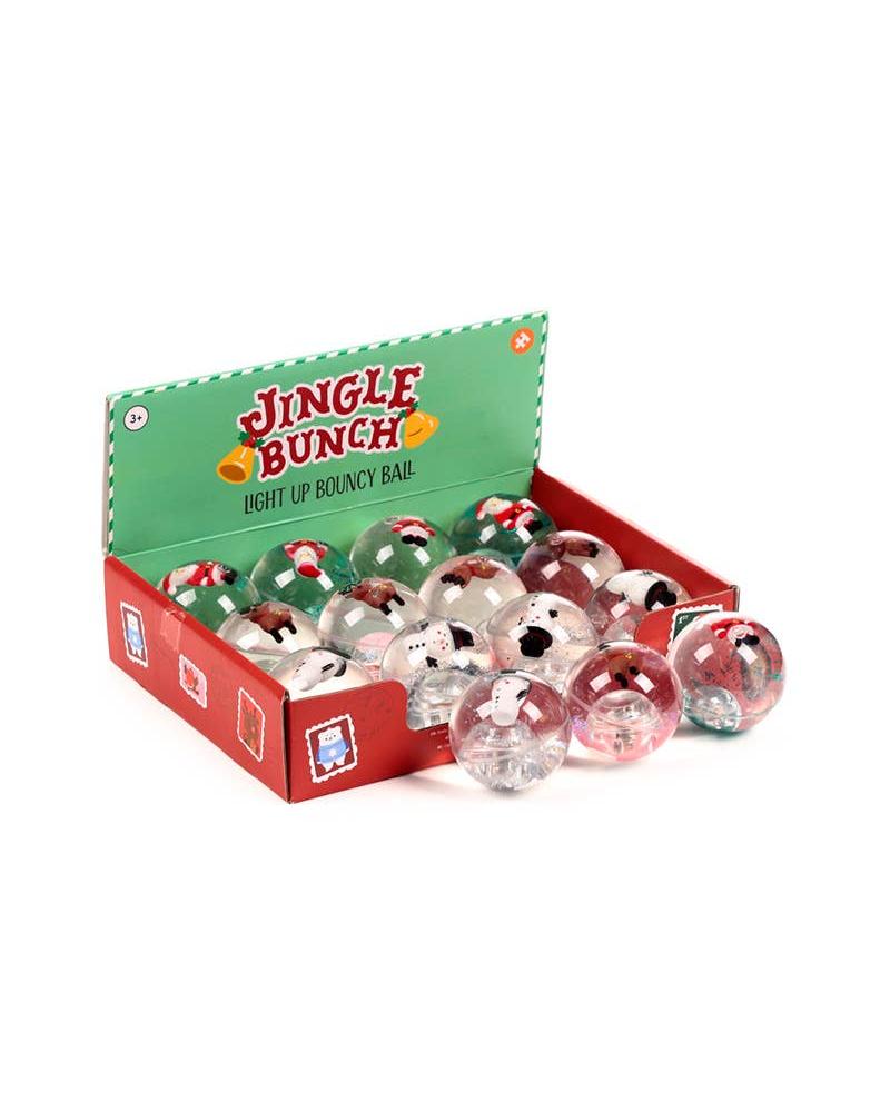 Jingle Bunch Christmas High Bounce LED Flashing Bouncy Ball – joyful toys & games for little ones at C&K, an independent lifestyle store in Settle.