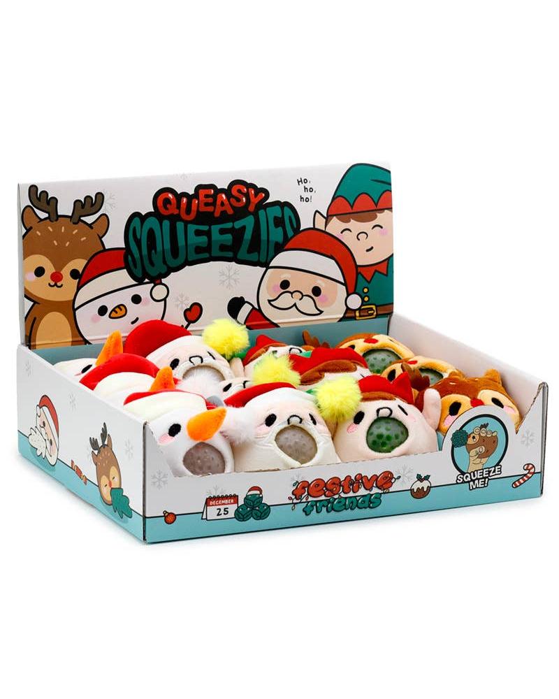 Queasy Squeezies Festive Friends Christmas Plush Squeezy Toy – joyful toys & games for little ones at C&K, an independent lifestyle store in Settle.