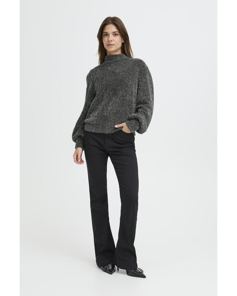 Blair Pullover - Dark Grey/Silver lurex – timeless women’s fashion from C&K, an independent lifestyle store in Settle, North Yorkshire.