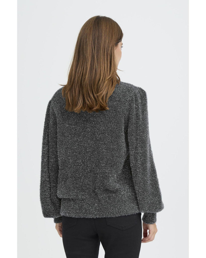 Blair Pullover - Dark Grey/Silver lurex – timeless women’s fashion from C&K, an independent lifestyle store in Settle, North Yorkshire.