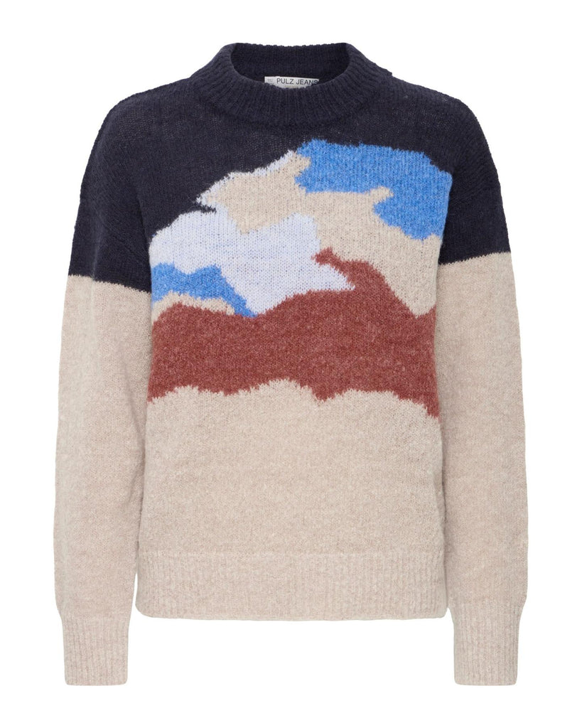 Mimi Pullover - Dark sapphire Melange – timeless women’s fashion from C&K, an independent lifestyle store in Settle, North Yorkshire.