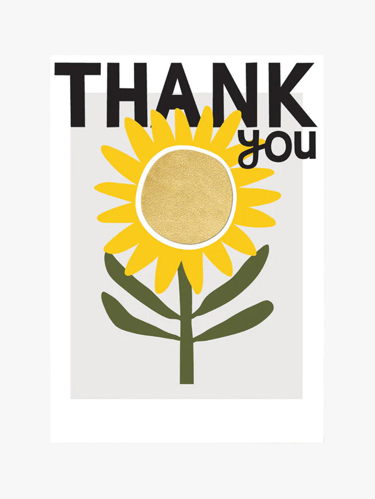 Thank You Sunflower Card – beautiful greeting card from C&K, an independent lifestyle store in Settle.
