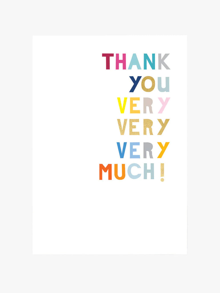 Thank You Very Much Card – beautiful greeting card from C&K, an independent lifestyle store in Settle.