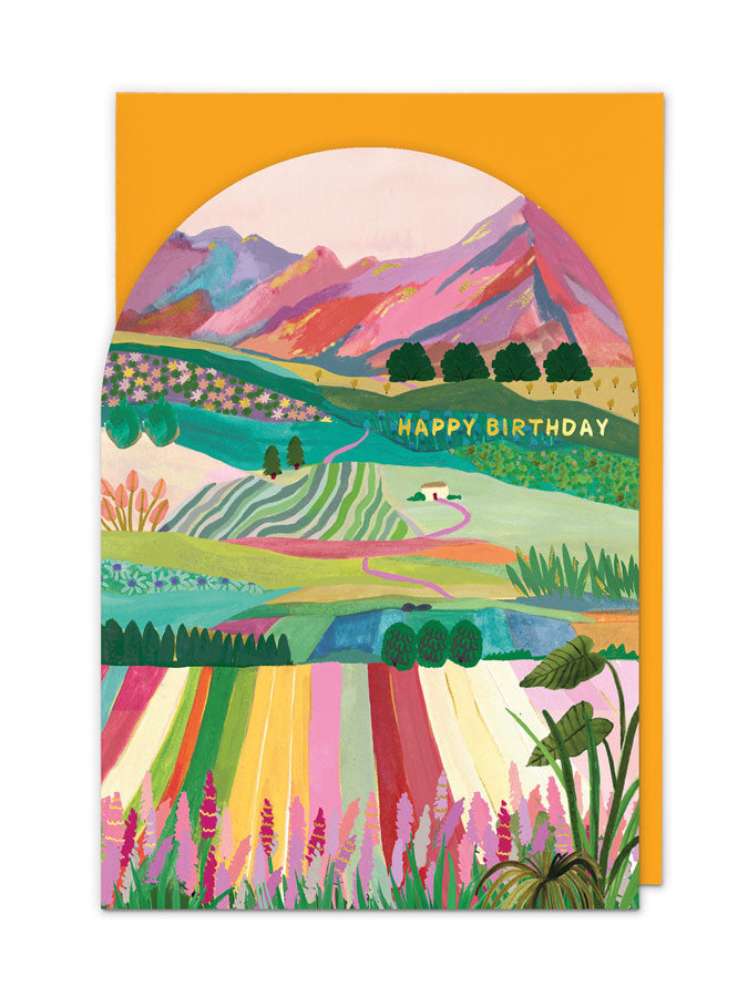 Flower Fields – beautiful greeting card from C&K, an independent lifestyle store in Settle.