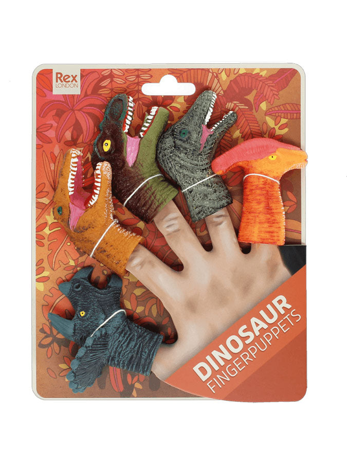 Animal Finger Puppets (set of 5)- Dinosaurs – joyful toys & games for little ones at C&K, an independent lifestyle store in Settle.