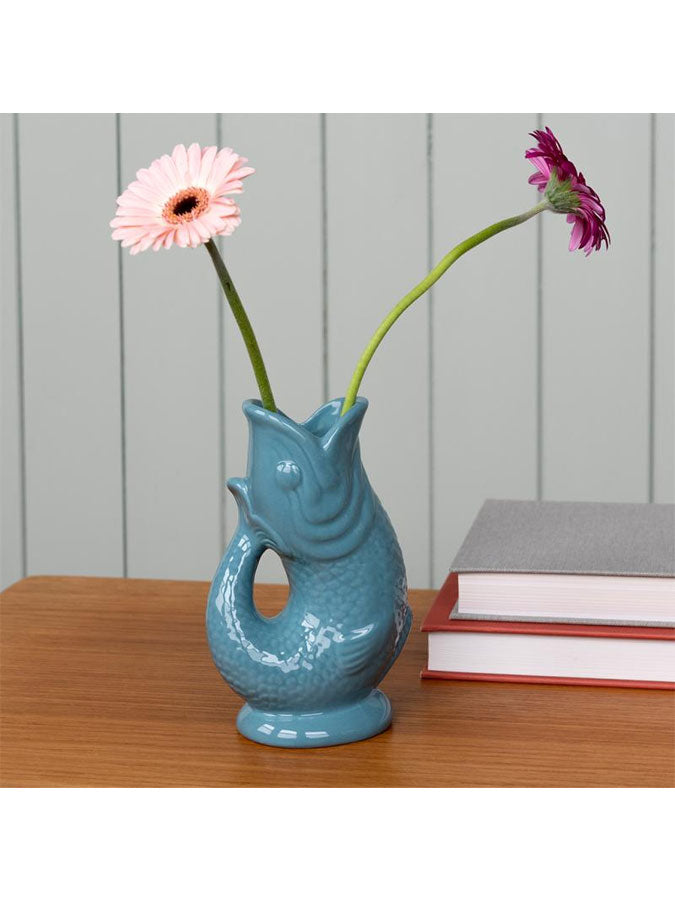 Ceramic Fish Vase Blue – thoughtful gifts and beautiful finds from C&K, an independent lifestyle store in Settle.
