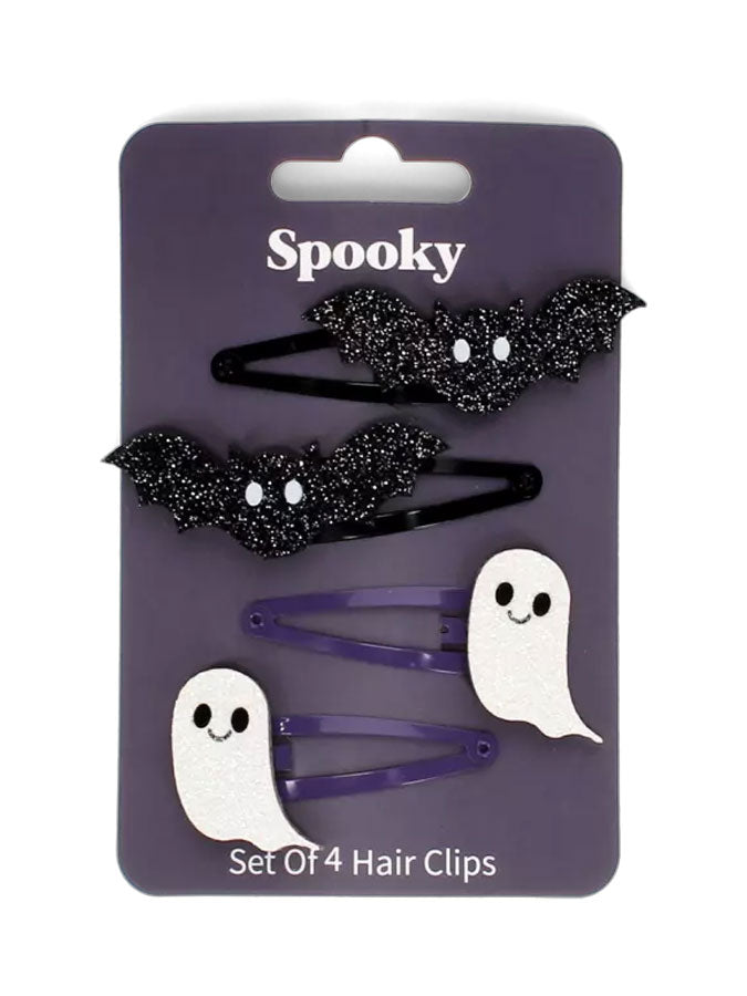 Glitter Hair Clips Set of 4 Spooky – thoughtful gifts and beautiful finds from C&K, an independent lifestyle store in Settle.