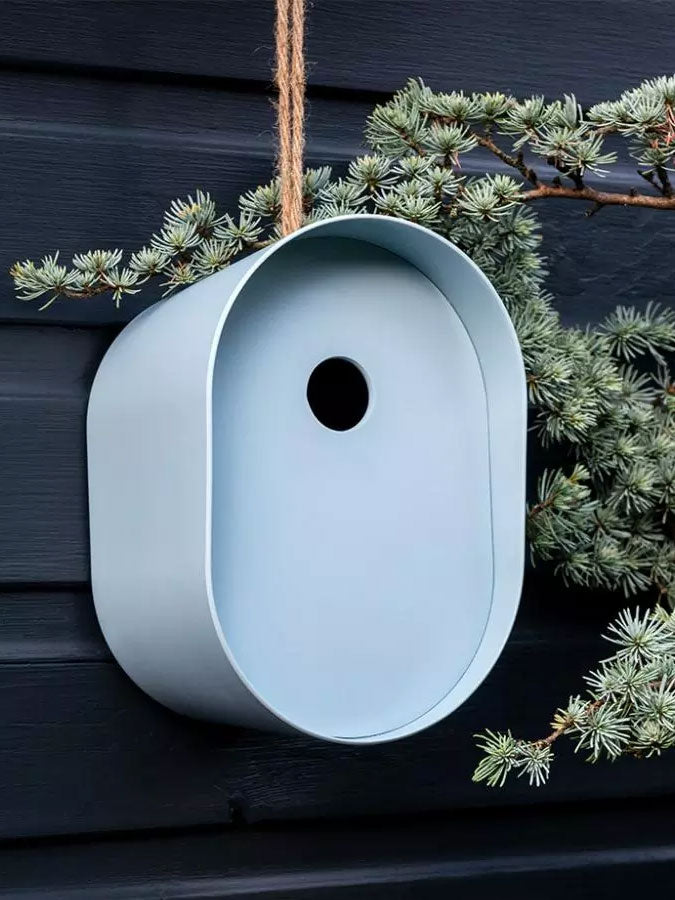 Oval Bamboo Birdhouse Blue – joyful toys & games for little ones at C&K, an independent lifestyle store in Settle.