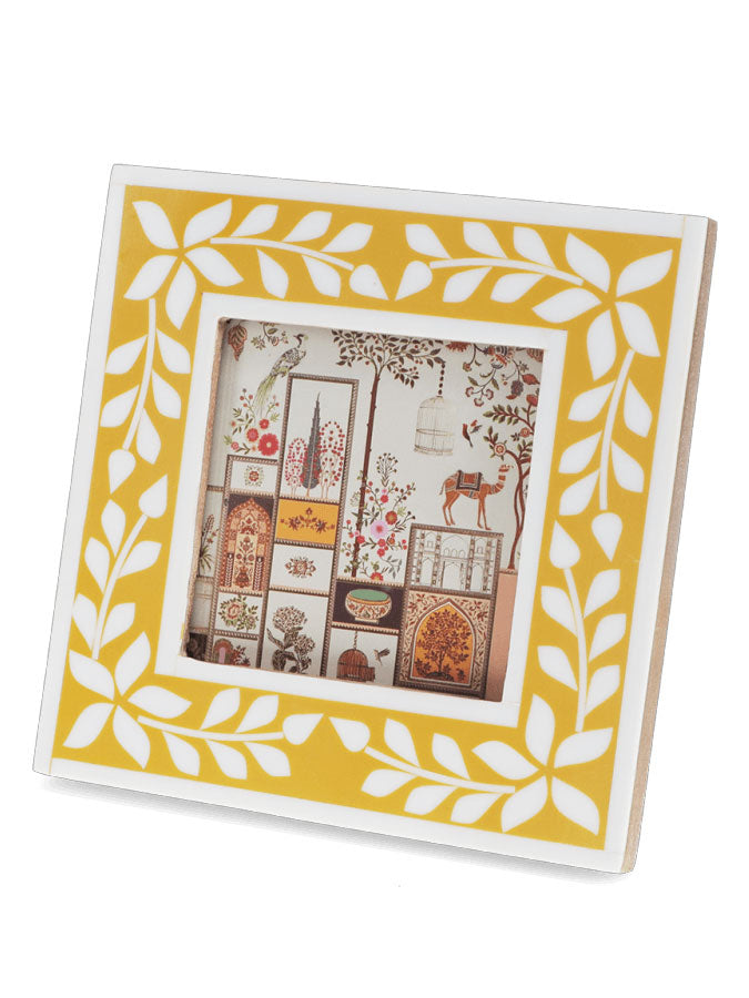 Square Resin Picture Frame - Mustard – thoughtful gifts and beautiful finds from C&K, an independent lifestyle store in Settle.