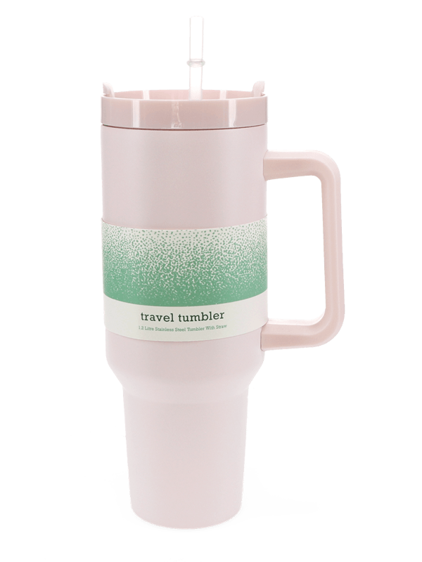 Travel Tumbler with handle - Light Pink – thoughtful gifts and beautiful finds from C&K, an independent lifestyle store in Settle.