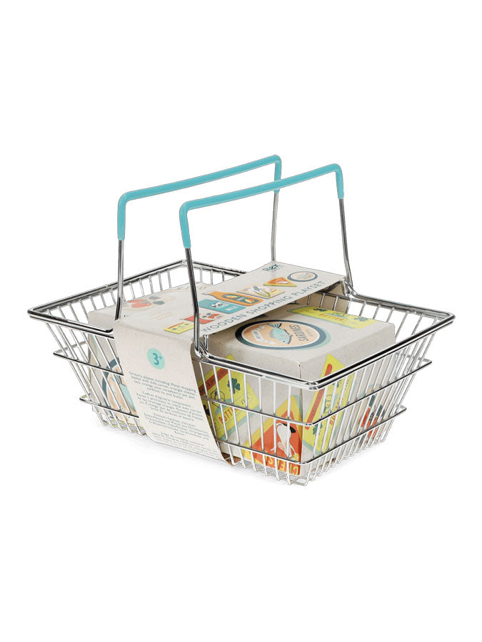 Wooden Shopping Play Set With Basket – joyful toys & games for little ones at C&K, an independent lifestyle store in Settle.