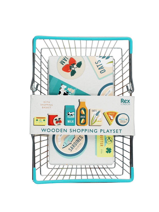 Wooden Shopping Play Set With Basket – joyful toys & games for little ones at C&K, an independent lifestyle store in Settle.