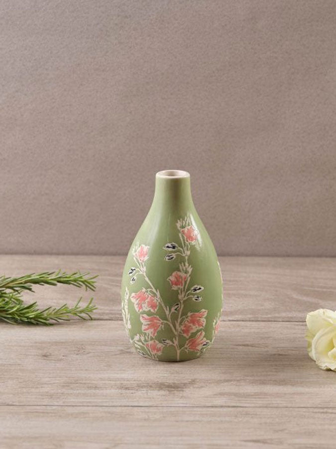 Moments That Matter Green Floral Vase – thoughtful gifts and beautiful finds from C&K, an independent lifestyle store in Settle.