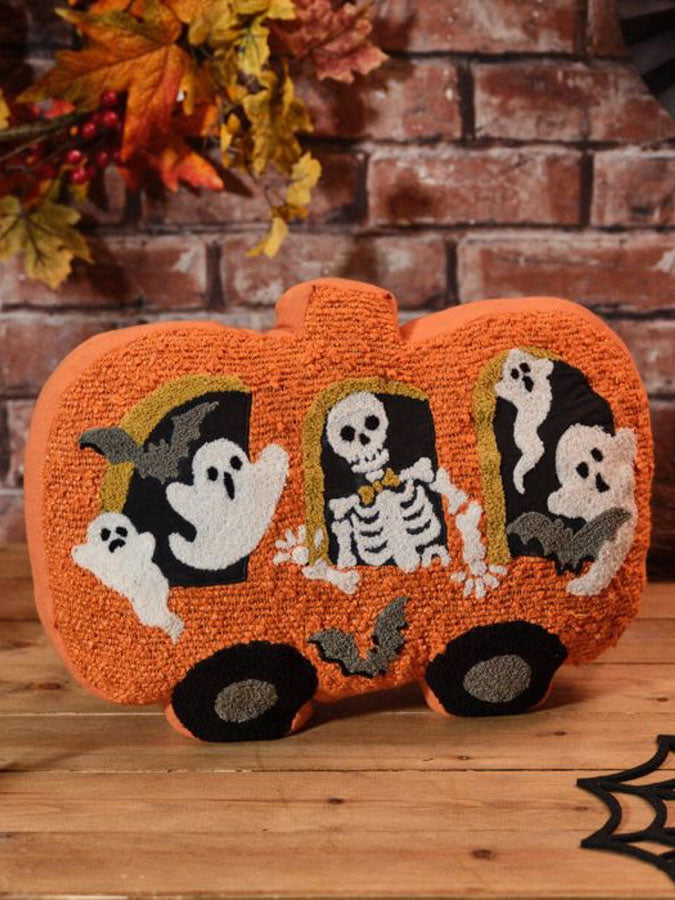 Spooktacular Pumpkin Bus Cushion – thoughtful gifts and beautiful finds from C&K, an independent lifestyle store in Settle.
