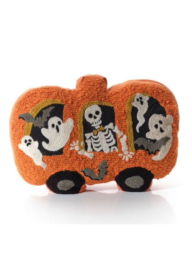 Spooktacular Pumpkin Bus Cushion – thoughtful gifts and beautiful finds from C&K, an independent lifestyle store in Settle.