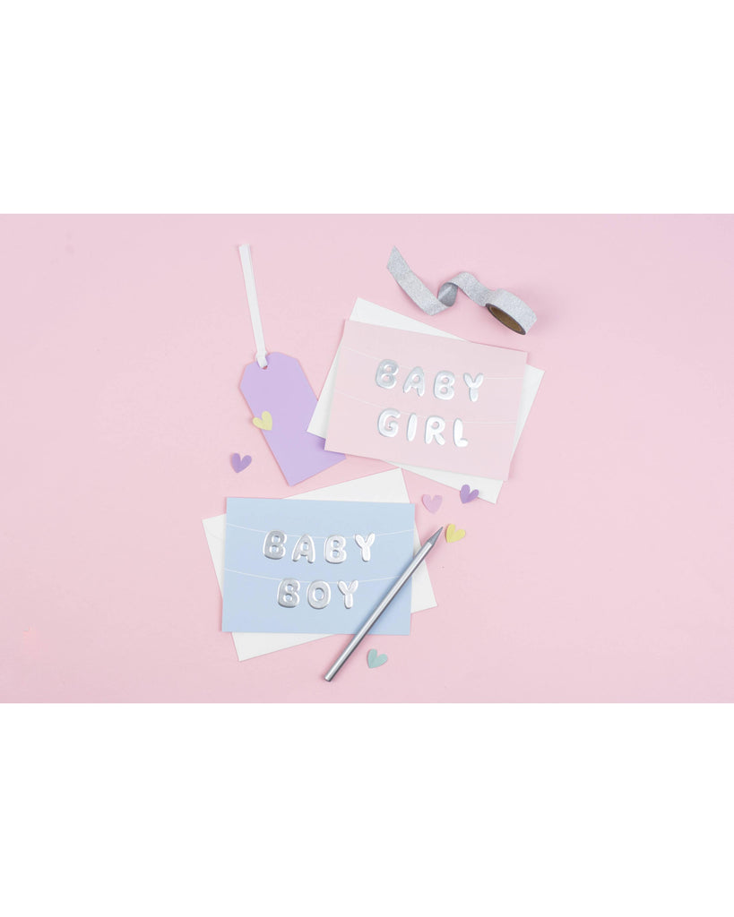 Baby Boy Balloon | New Baby Greeting Card | Blue Foiled Card – beautiful greeting card from C&K, an independent lifestyle store in Settle.