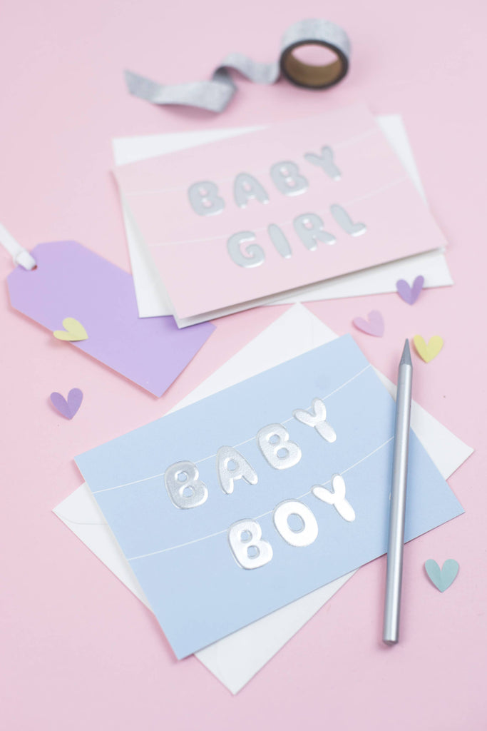 Baby Boy Balloon | New Baby Greeting Card | Blue Foiled Card – beautiful greeting card from C&K, an independent lifestyle store in Settle.