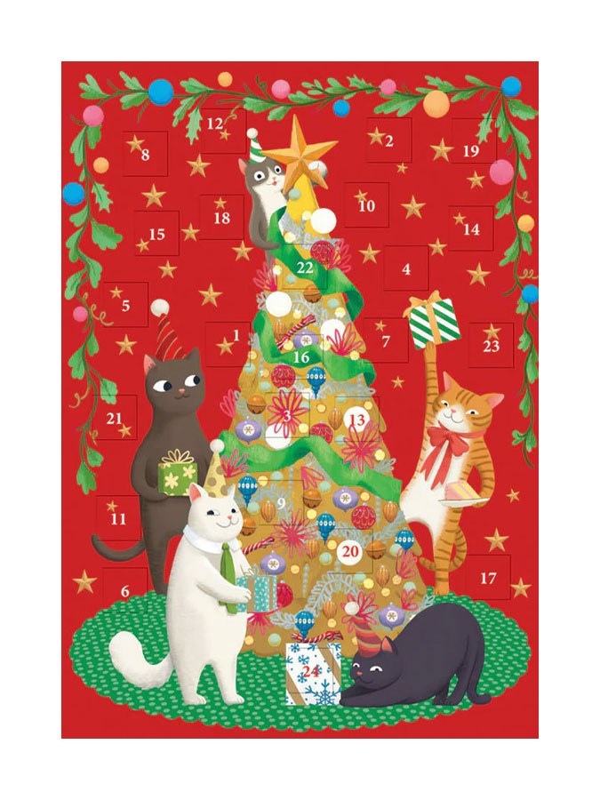 Miaow Factor Advent Card – beautiful greeting card from C&K, an independent lifestyle store in Settle.
