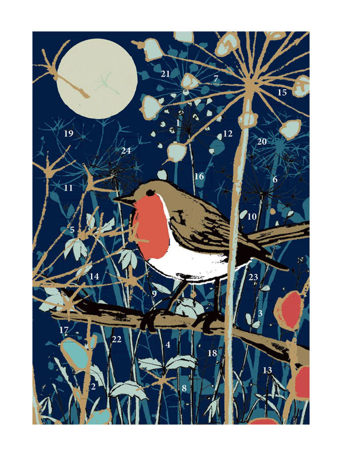 Winters tale Robin Advent Card – beautiful greeting card from C&K, an independent lifestyle store in Settle.