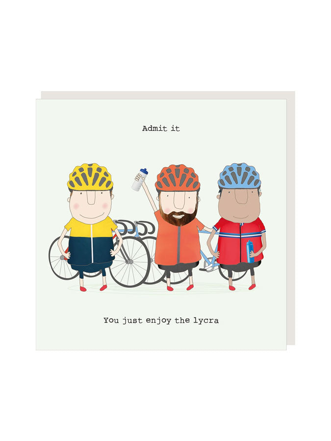 Enjoy Lycra – beautiful greeting card from C&K, an independent lifestyle store in Settle.