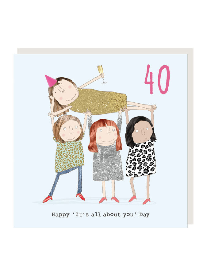 Girl 40 Happy Day Card – beautiful greeting card from C&K, an independent lifestyle store in Settle.