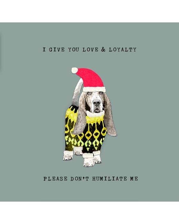 Christmas Card from the dog – beautiful greeting card from C&K, an independent lifestyle store in Settle.