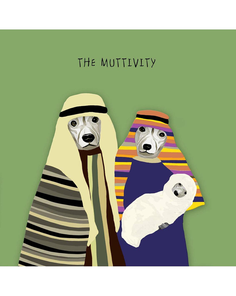 Funny Dog Christmas Card - The Muttivity – beautiful greeting card from C&K, an independent lifestyle store in Settle.