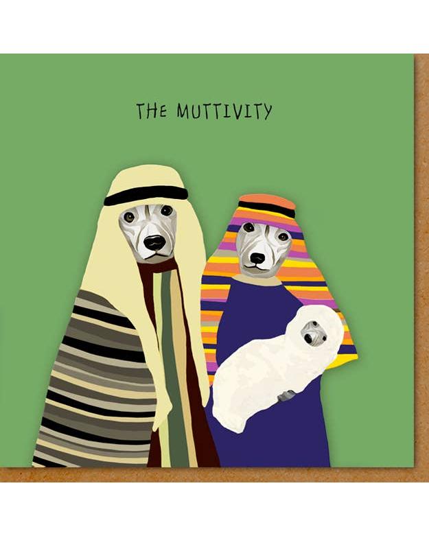 Funny Dog Christmas Card - The Muttivity – beautiful greeting card from C&K, an independent lifestyle store in Settle.