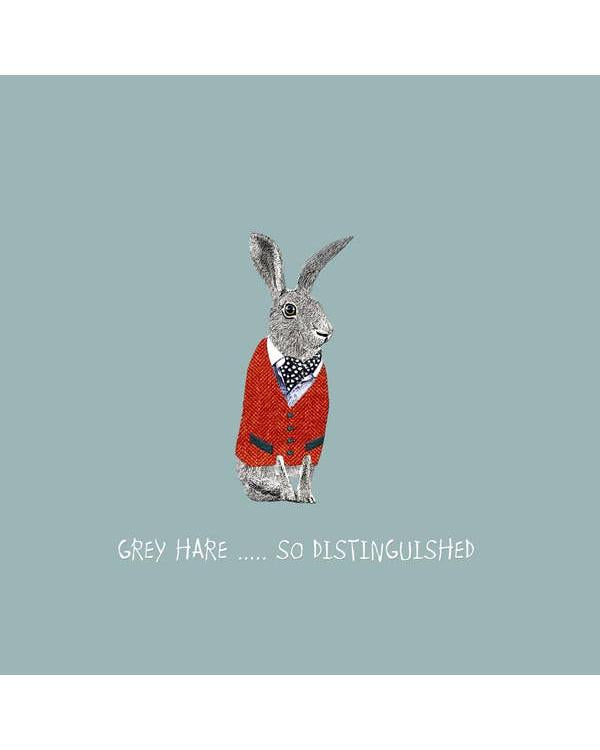 Grey Hare Greeting Card – beautiful greeting card from C&K, an independent lifestyle store in Settle.