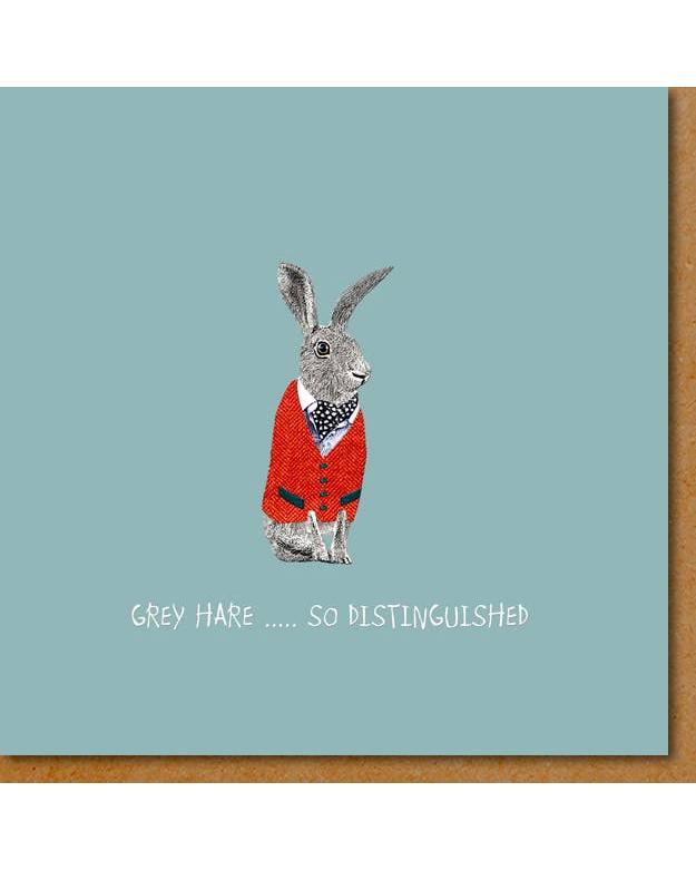 Grey Hare Greeting Card – beautiful greeting card from C&K, an independent lifestyle store in Settle.