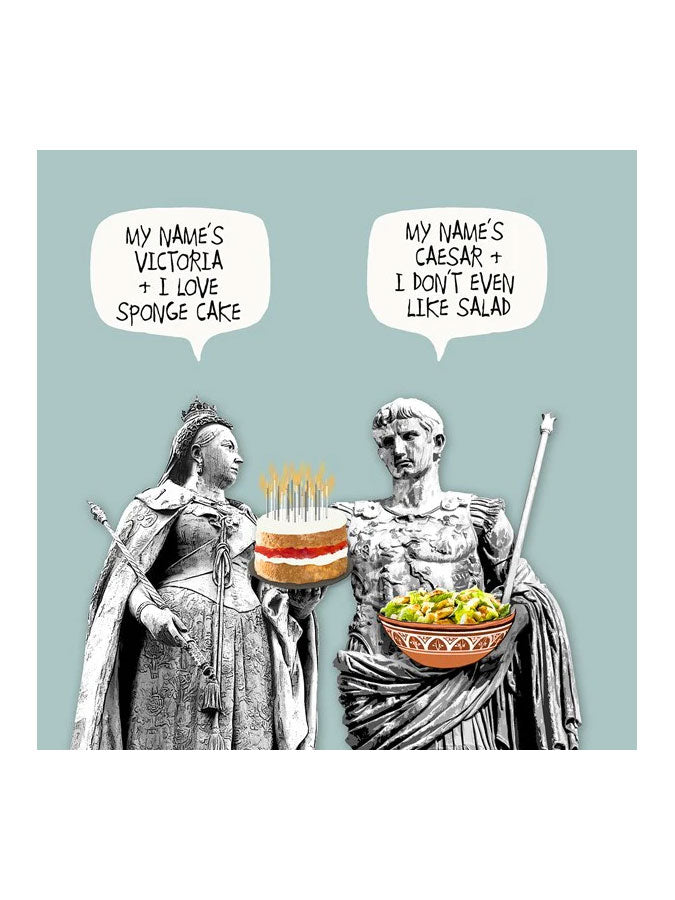 Victoria sponge Caesar salad – beautiful greeting card from C&K, an independent lifestyle store in Settle.