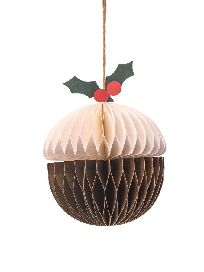 Christmas Pudding Honeycomb Decoration – thoughtful gifts and beautiful finds from C&K, an independent lifestyle store in Settle.