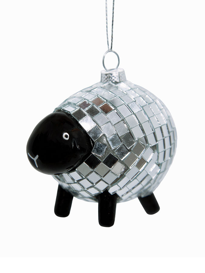 Disco Sheep Mirror Bauble – thoughtful gifts and beautiful finds from C&K, an independent lifestyle store in Settle.