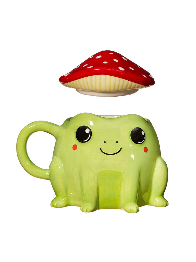 Fergus Frog Mug With Mushroom Lid – thoughtful gifts and beautiful finds from C&K, an independent lifestyle store in Settle.