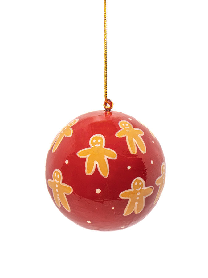 Gingerbread Man Papier Mache Bauble – thoughtful gifts and beautiful finds from C&K, an independent lifestyle store in Settle.