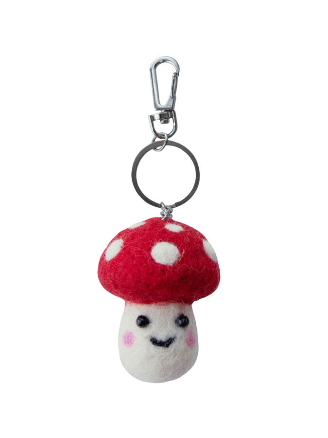 Mushroom Felt Keyring – thoughtful gifts and beautiful finds from C&K, an independent lifestyle store in Settle.